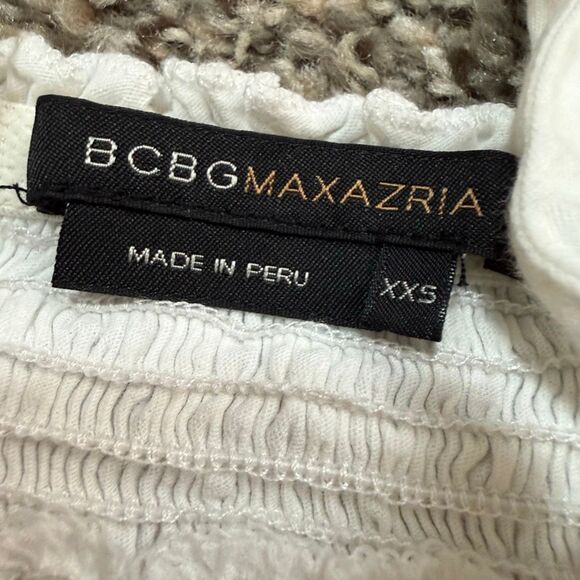 BCBG Y2K White Tank Top XXS Wrap Smocked - Picture 4 of 6